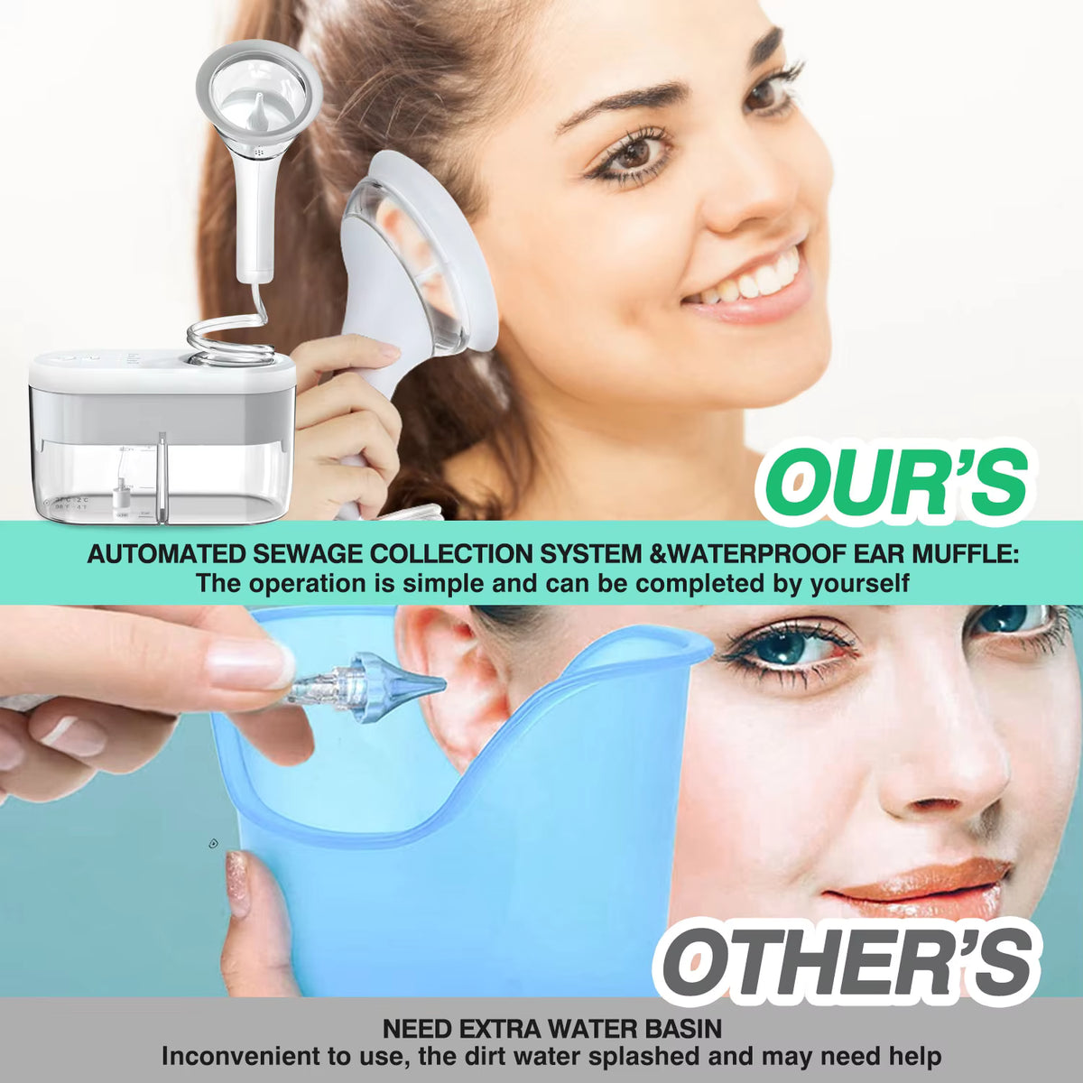 Electric Ear Water Cleaner Earwax Removal Irrigation Kit